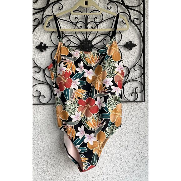 Hurley Floral One Piece Swim Suit - Size 2XL - Multicolored - Picture 3 of 12